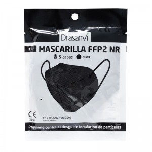 Mascarilla FFP2 Negra Adulto Drasanví