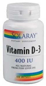 Vitamina D3 400UI 120 Perlas SOLARAY