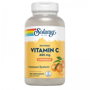 Vitamina C 500mg Masticable Sabor Naranja 100 Comp. SOLARAY