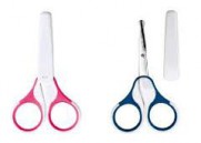Tijeras Con Tapa Protectora Celeste