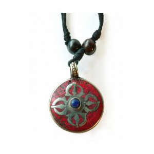 Colgante Doble Dorje Coral