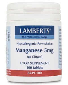 Manganeso (Citrato) 5mg 100 Tabs. Lamberts