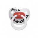 Chupete Silicona Hola Mam&aacute; (Rojo) +0M