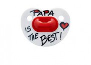 Chupete L&aacute;tex Papa Is The Best (Rojo) 0-6M