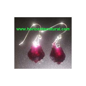 Pendientes Placa Burdeos