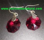 Pendientes Oct&oacute;gono Burdeos
