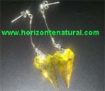 Pendientes Largos Tri&aacute;ngulo Amarillo