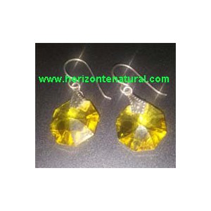 Pendientes Oct&oacute;gono Amarillo