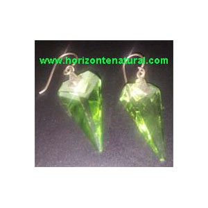 Pendientes Tri&aacute;ngulo Verde Claro