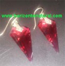 Pendientes Tri&aacute;ngulo Burdeos