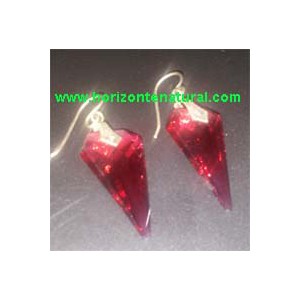 Pendientes Tri&aacute;ngulo Burdeos