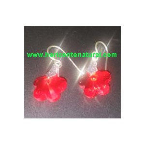 Pendientes Flor Rojo