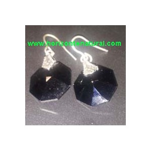 Pendientes Oct&oacute;gono Negro