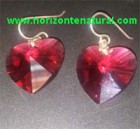 Pendientes Coraz&oacute;n Burdeos