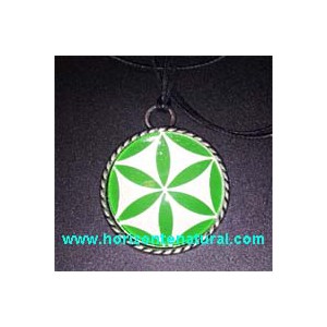 Colgante Flor De La Vida Verde
