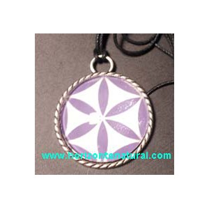 Colgante Flor De La Vida Morado