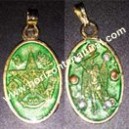 Colgante Oval Doble Cara San Miguel Verde (Grande)