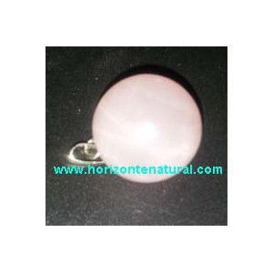 Colgante Cuarzo Rosa Bola