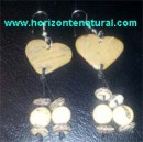 Pendientes Fibra Coco Corazón