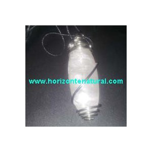 Colgante Cuarzo Blanco Cil&iacute;ndrico XL