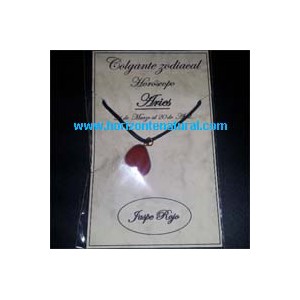 Colgante Zodiacal "Aries" Jaspe Rojo