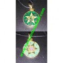 Colgante Redondo Doble Cara Tetragramaton (Verde)