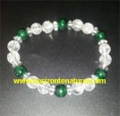 Pulsera Cuarzo Blanco Y Malaquita