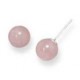Pendientes Bola Cuarzo Rosa