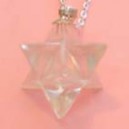 Colgante Merkaba Cuarzo Cristal + Cadena