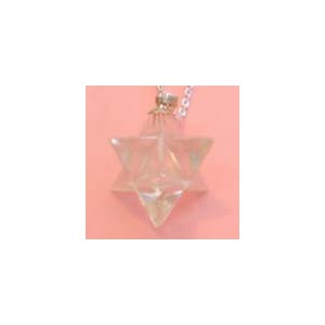 Colgante Merkaba Cuarzo Cristal + Cadena