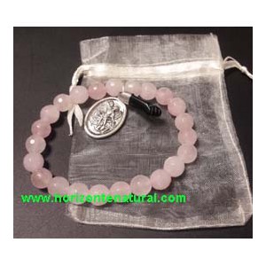 Pulsera Cuarzo Rosa San Miguel + Figa