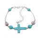 Pulsera Cruz Turquesa 