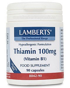 Tiamina (Vitamina B1) 100mg 90 C&aacute;ps. Lamberts