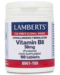 Vitamina B6 50 mg Piridoxina 100Tabs.