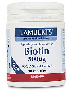 Biotina 500 &micro;g 90 C&aacute;ps. Lamberts