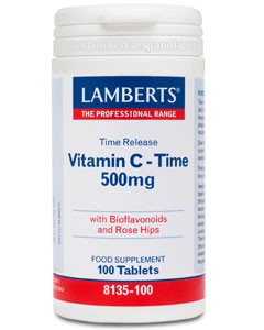 Vitamina C 500mg Liberaci&oacute;n Sostenida C/Bioflavonoides y Escaramujo 100Tabs
