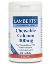 Calcio Masticable 400mg Con Vit D y FOS 60Tabs