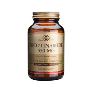 Nicotinamida 550 mg (Vitamina B3) 100 C&aacute;ps. Solgar