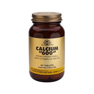Calcio &ldquo;600&rdquo; C/Vitamina D3 (300 UI) 60Compr. Solgar