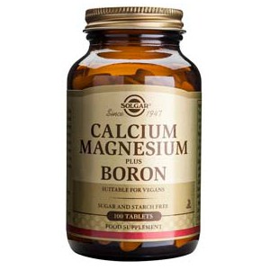 Calcio y Magnesio Con Boro 100 Compr. Solgar