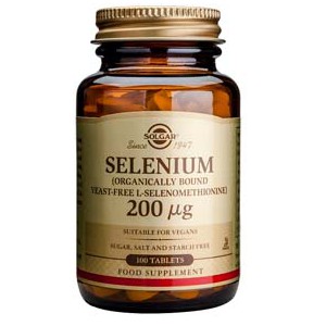 Selenio (Sin Levadura) 200 &mu;g 50Compr. Solgar