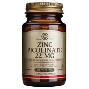 Zinc Picolinato 22 mg 100Compr. Solgar