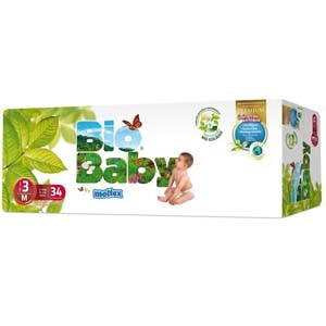 Bio Baby Pa&ntilde;ales Talla 3 (7-10Kg) 34Uds.