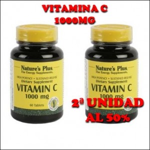 PACK 2 UNIDADES: Vitamina C 1000mg 60 Compr. Nature's Plus