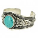 Pulsera Turquesa Grande y Dorje 