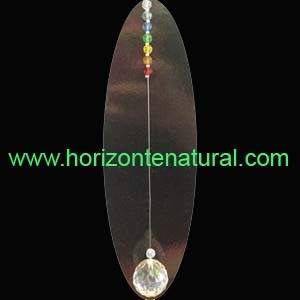 M&oacute;vil Chakra 7 Bolitas Colores - Color: Blanco