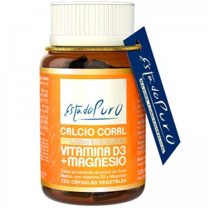 Calcio Coral+Vit.D3+Magnesio 120 C&aacute;ps. Estado Puro
