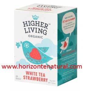 T&eacute; Blanco Con Fresas 20 Filtros Higher Living