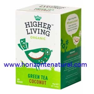 T&eacute; Verde Con Coco 20 Filtros Higher Living